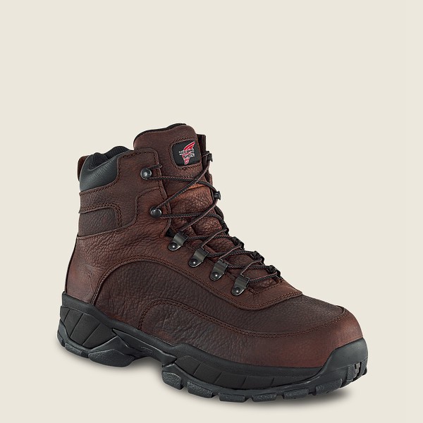 Red Wing Hiking Boots Dark Brown - Mens Truhiker - 6-inch Waterproof Soft Toe - 8057-BSOKR